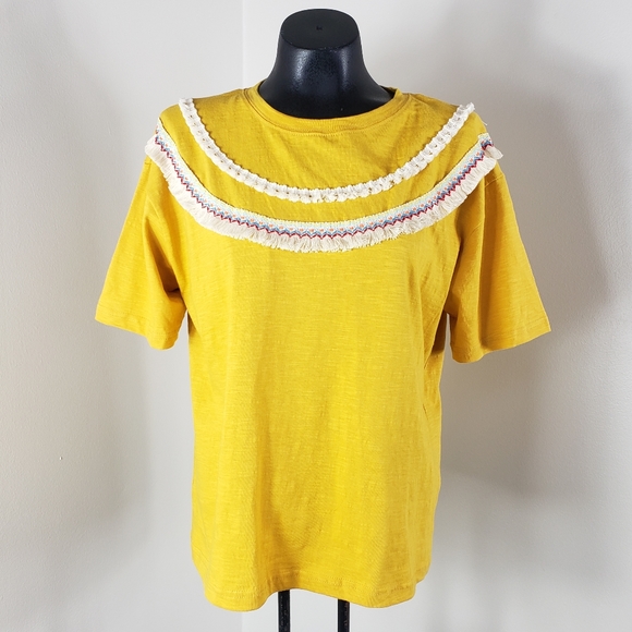 Olive Cheltenham Tops - HP SALE! Olive • Boxy Cut Fringe Tee